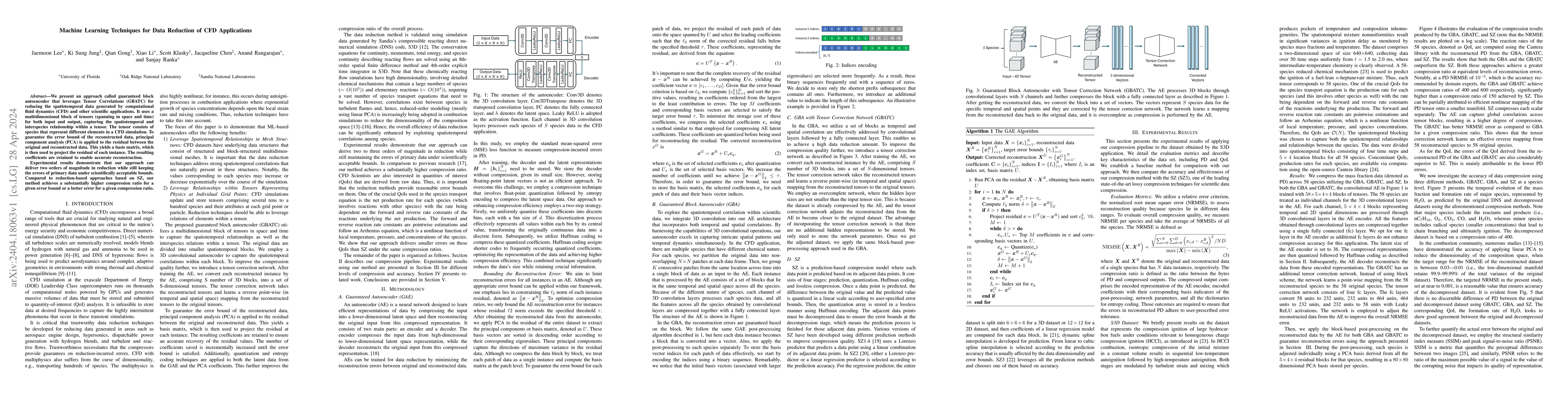Thumbnail for Machine Learning Techniques for Data Reduction of CFD Applications