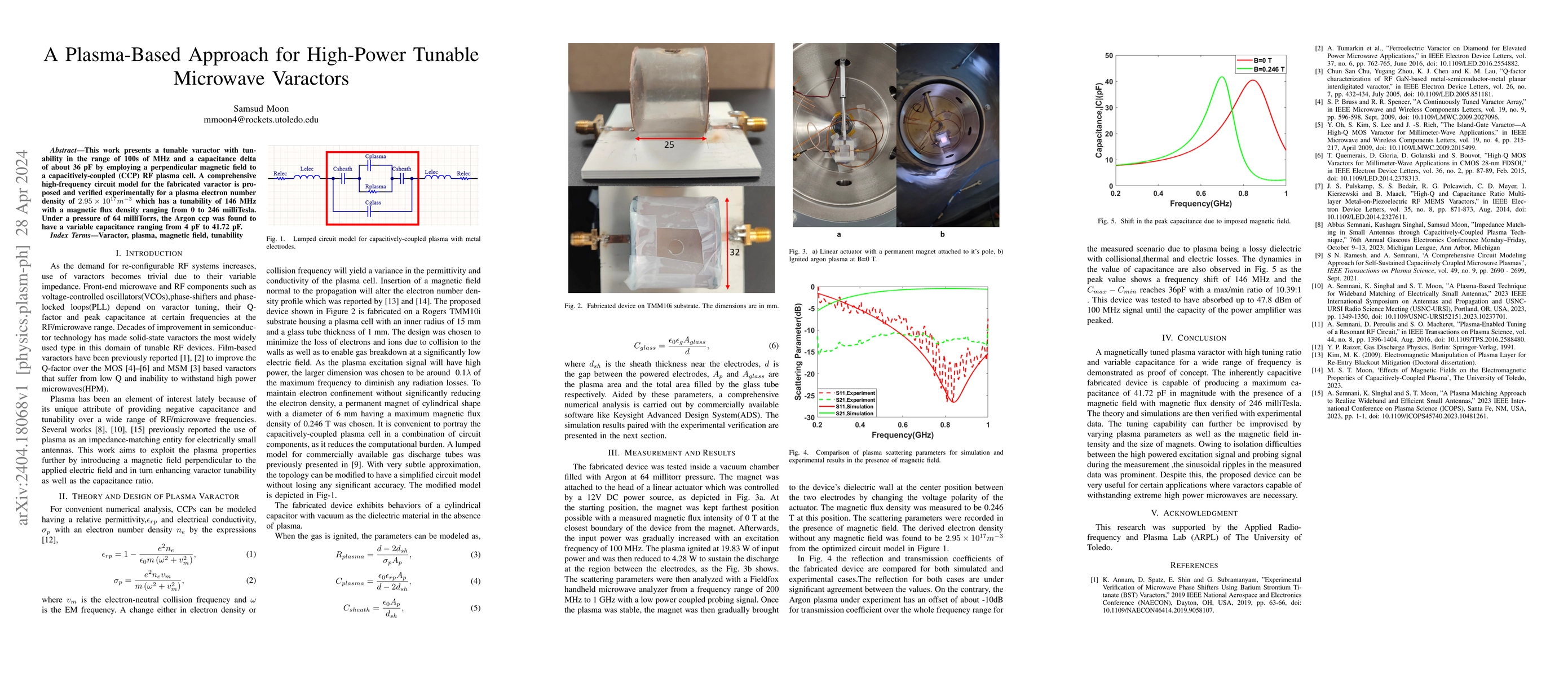 Thumbnail for A Plasma-Based Approach for High-Power Tunable Microwave Varactors