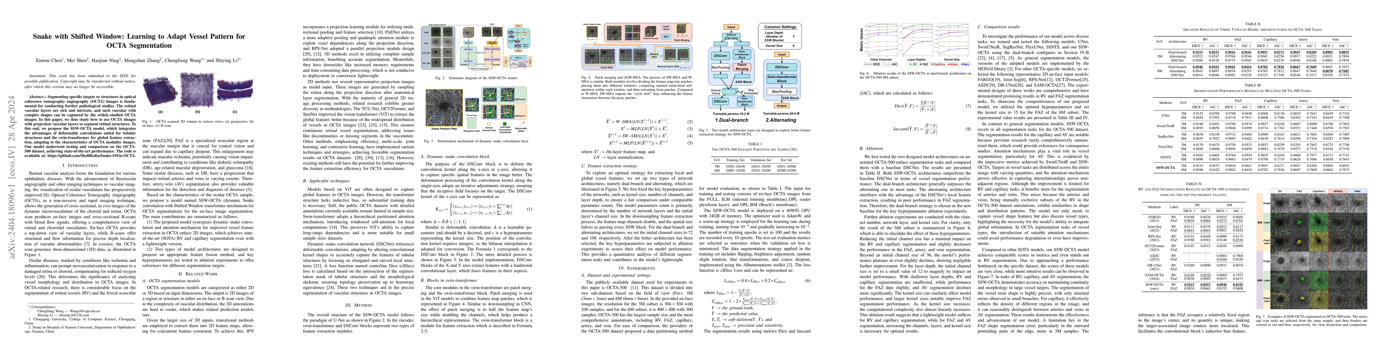 Thumbnail for Snake with Shifted Window: Learning to Adapt Vessel Pattern for OCTA
  Segmentation