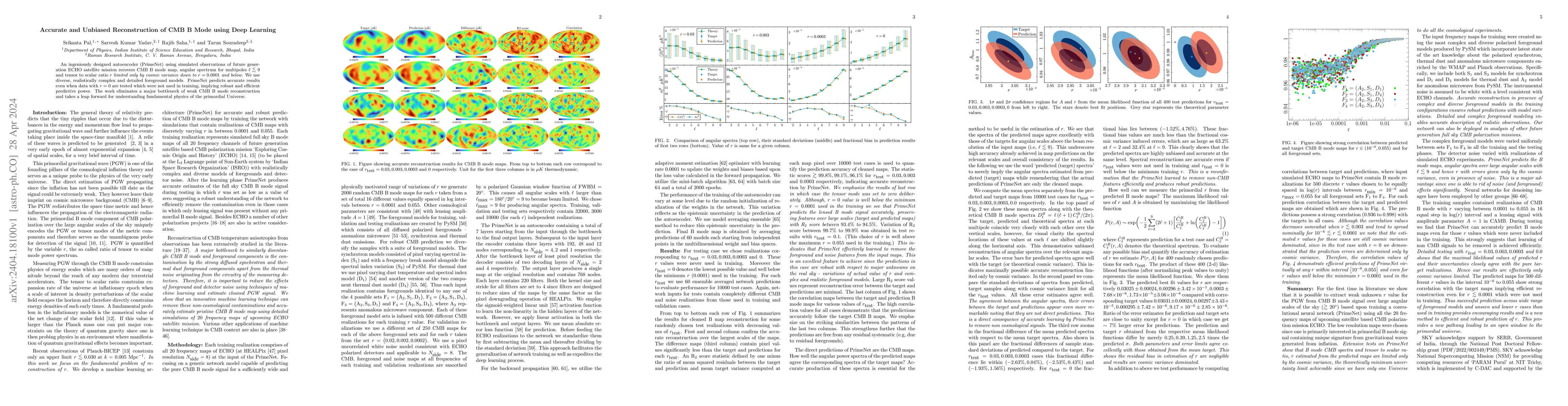 Thumbnail for Accurate and Unbiased Reconstruction of CMB B Mode using Deep Learning