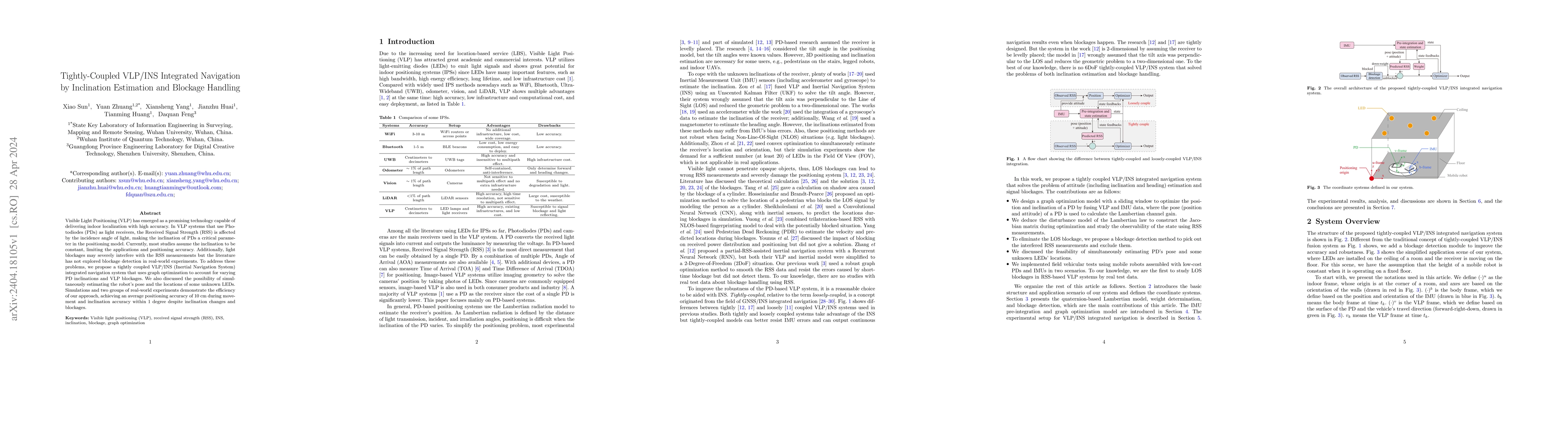 Thumbnail for Tightly-Coupled VLP/INS Integrated Navigation by Inclination Estimation
  and Blockage Handling