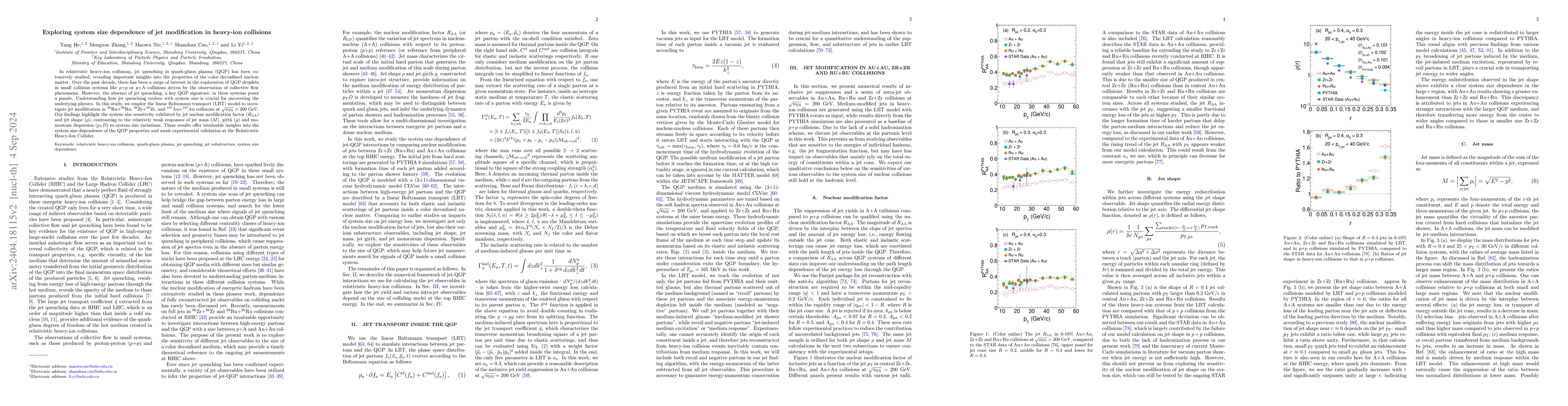 Thumbnail for Exploring system size dependence of jet modification in heavy-ion
  collisions