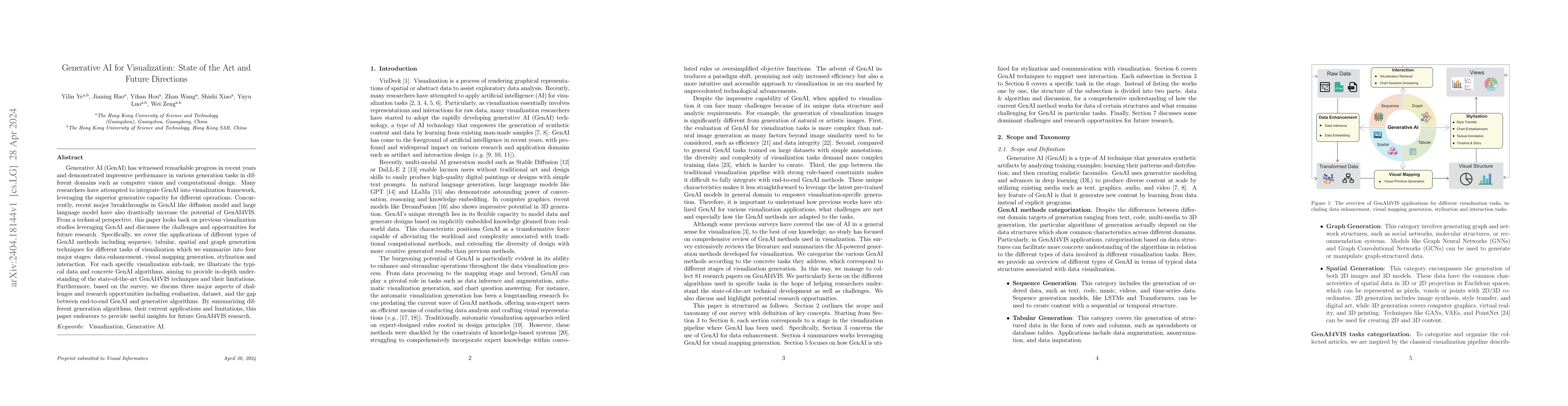 Thumbnail for Generative AI for Visualization: State of the Art and Future Directions