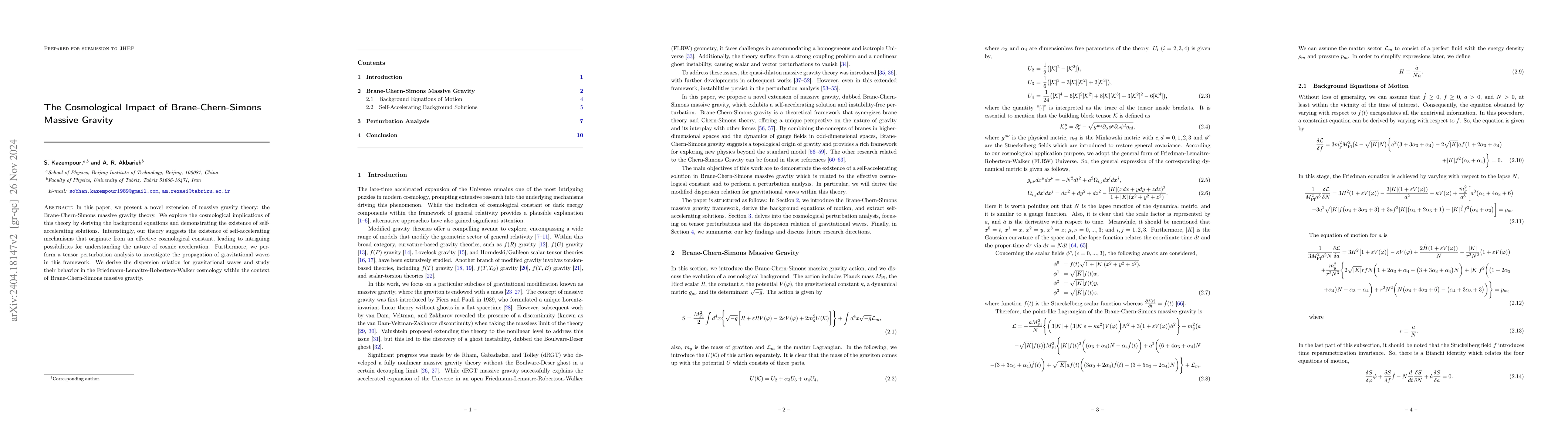 Thumbnail for The Cosmological Impact of Brane-Chern-Simons Massive Gravity