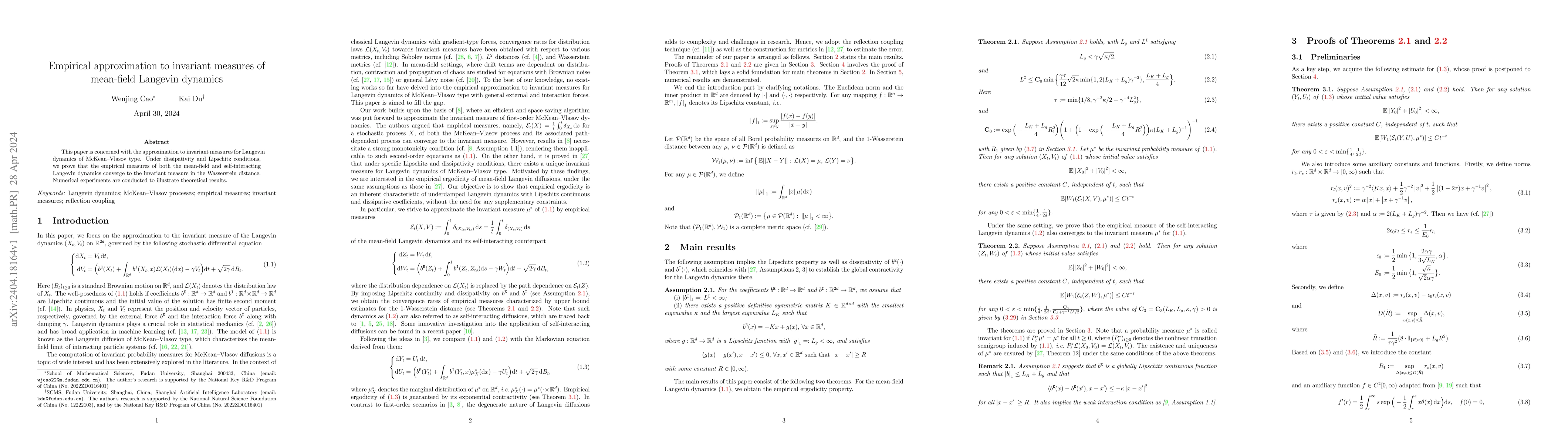 Thumbnail for Empirical approximation to invariant measures of mean-field Langevin
  dynamics