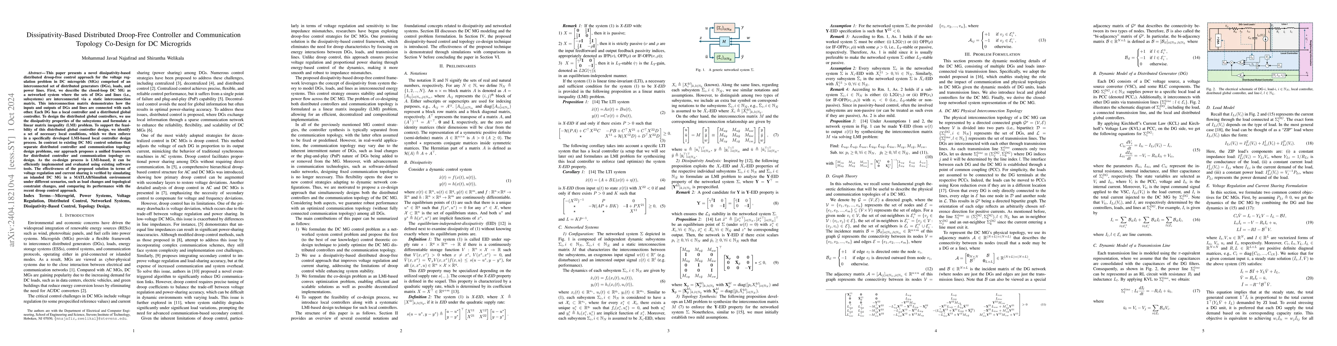 Thumbnail for Distributed Dissipativity-Based Controller and Topology Co-Design for DC
  Microgrids