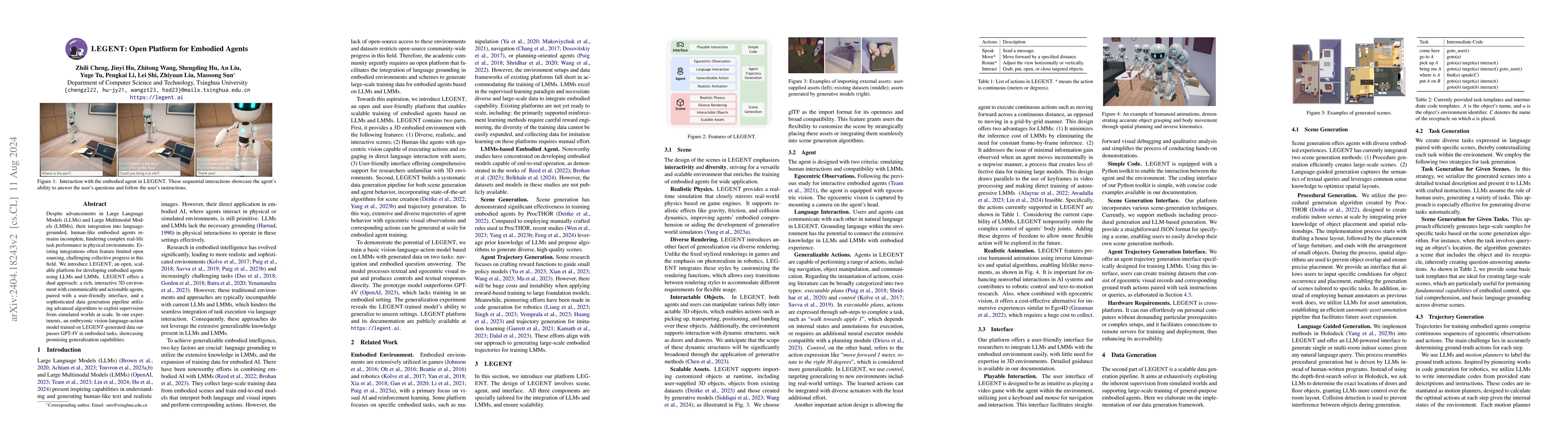 Thumbnail for LEGENT: Open Platform for Embodied Agents