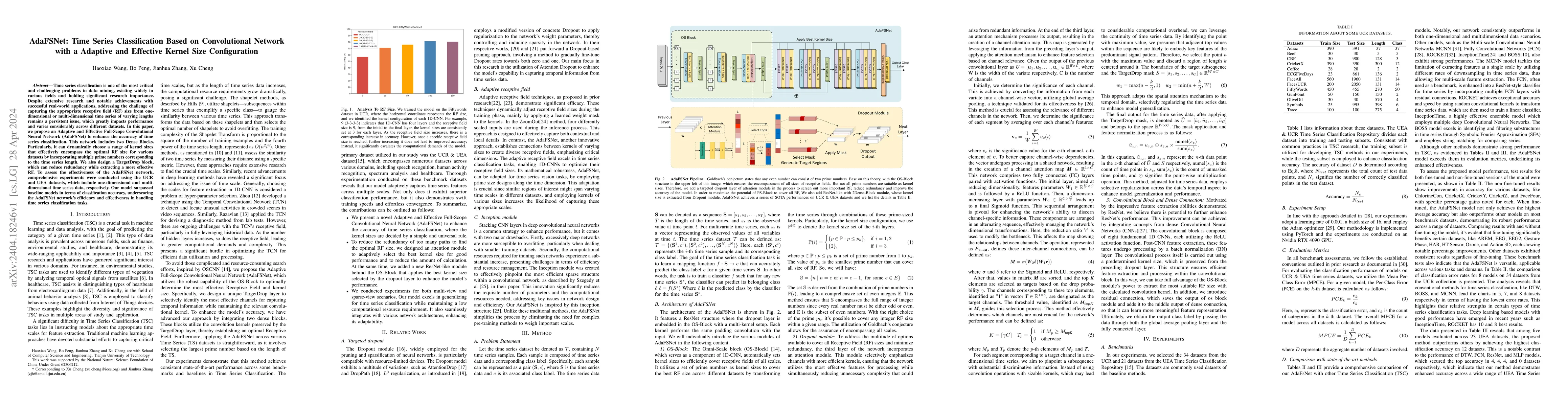 Thumbnail for AdaFSNet: Time Series Classification Based on Convolutional Network with
  a Adaptive and Effective Kernel Size Configuration