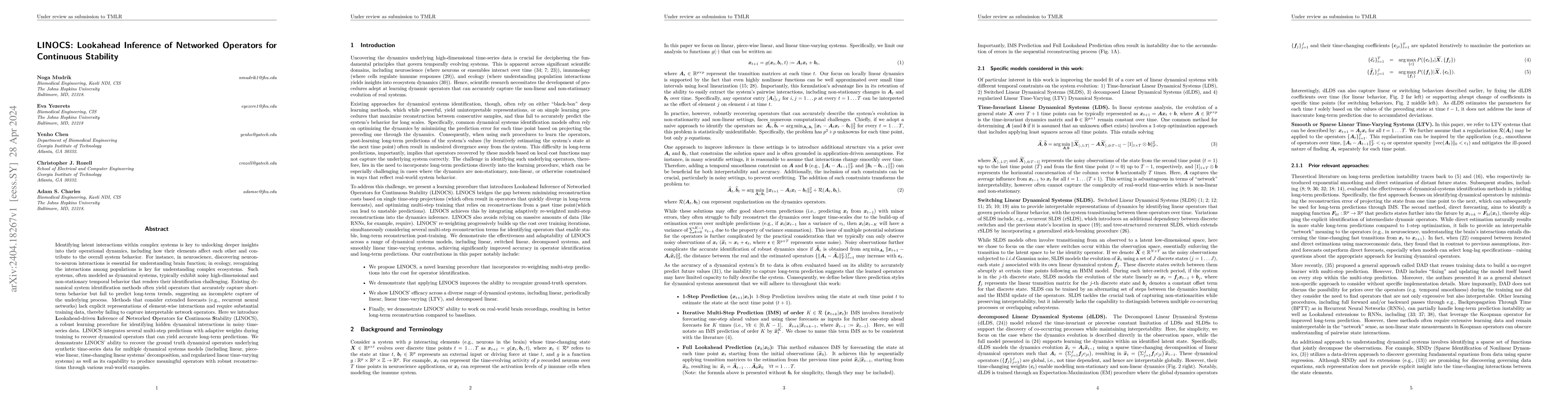 Thumbnail for LINOCS: Lookahead Inference of Networked Operators for Continuous
  Stability