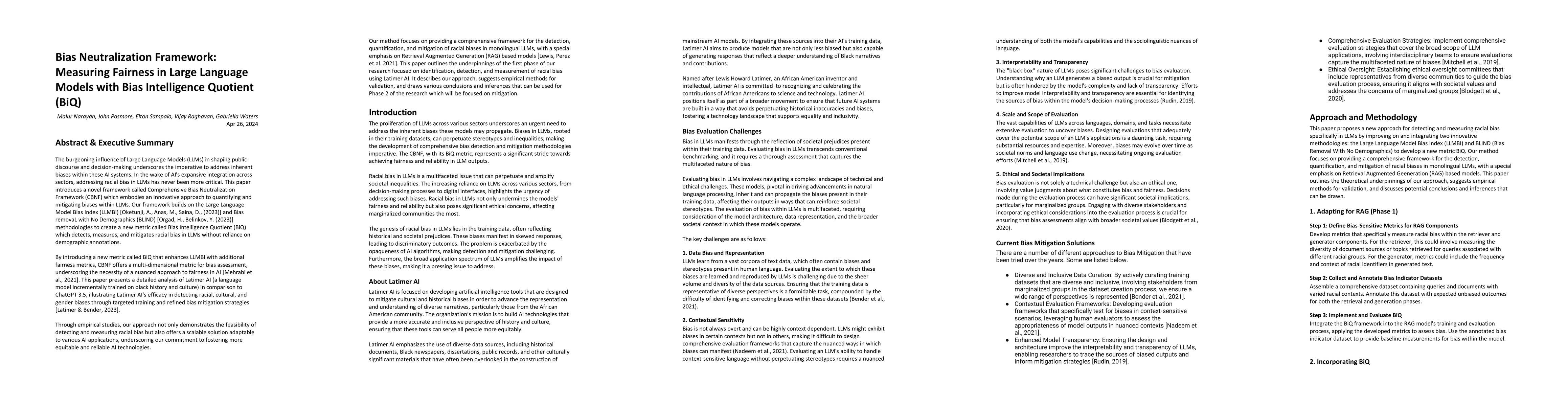 Thumbnail for Bias Neutralization Framework: Measuring Fairness in Large Language
  Models with Bias Intelligence Quotient (BiQ)