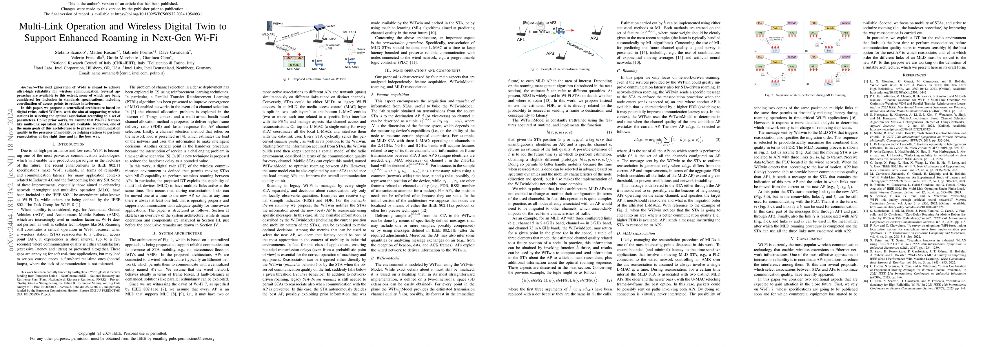 Thumbnail for Multi-Link Operation and Wireless Digital Twin to Support Enhanced
  Roaming in Next-Gen Wi-Fi