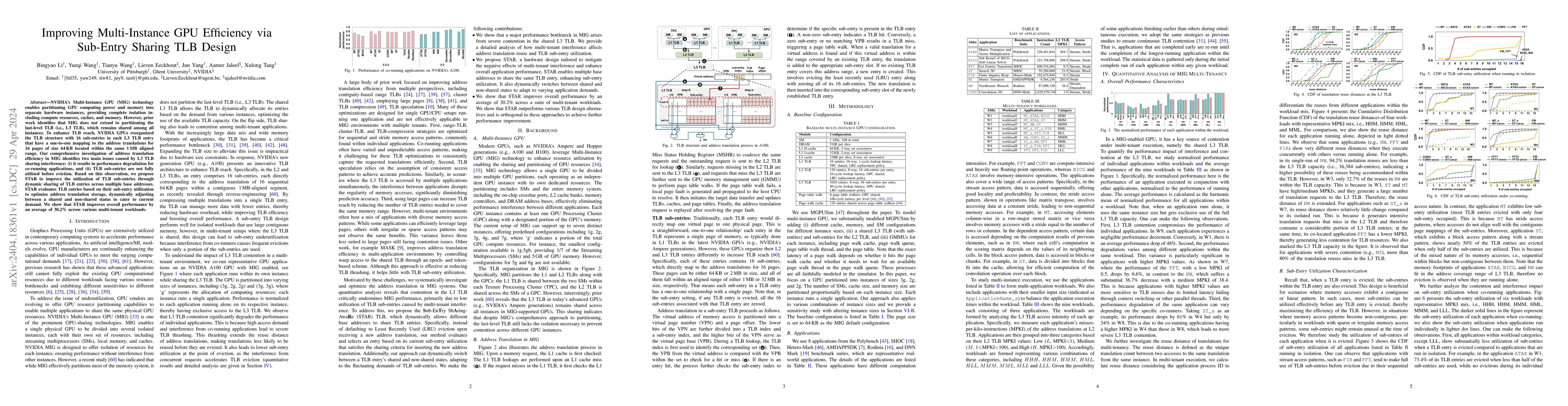 Thumbnail for Improving Multi-Instance GPU Efficiency via Sub-Entry Sharing TLB Design