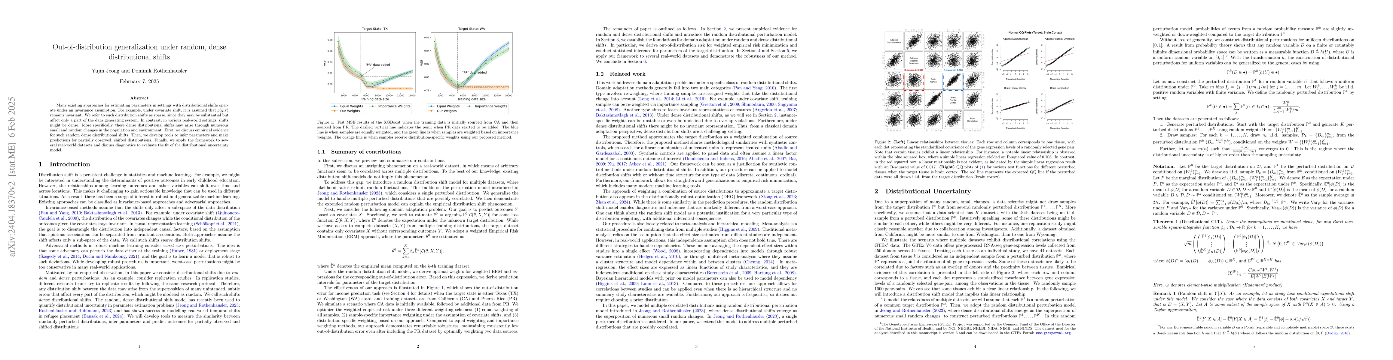 Thumbnail for Out-of-distribution generalization under random, dense distributional
  shifts