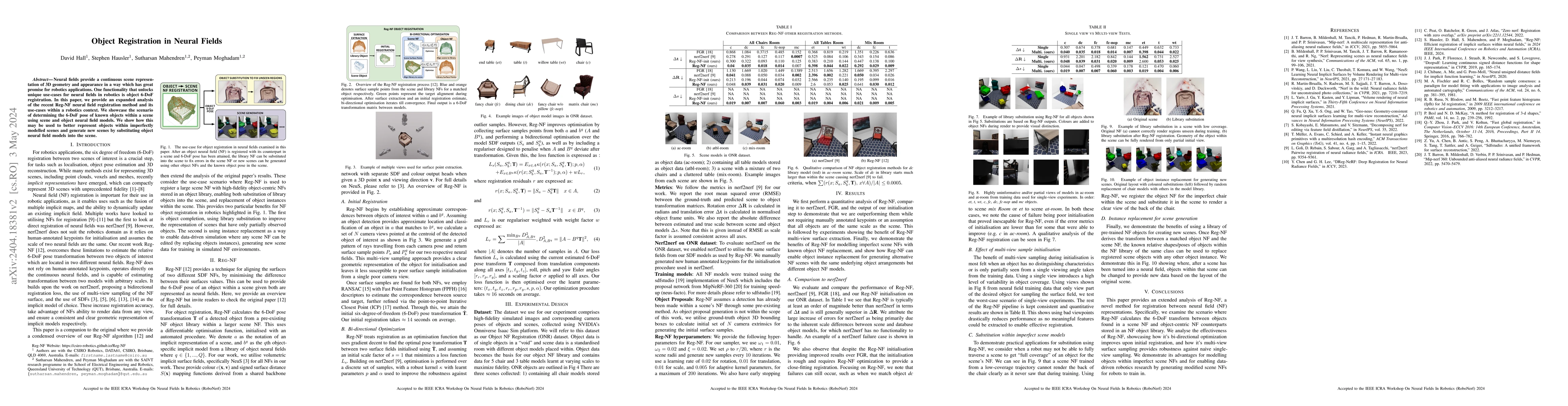 Thumbnail for Object Registration in Neural Fields