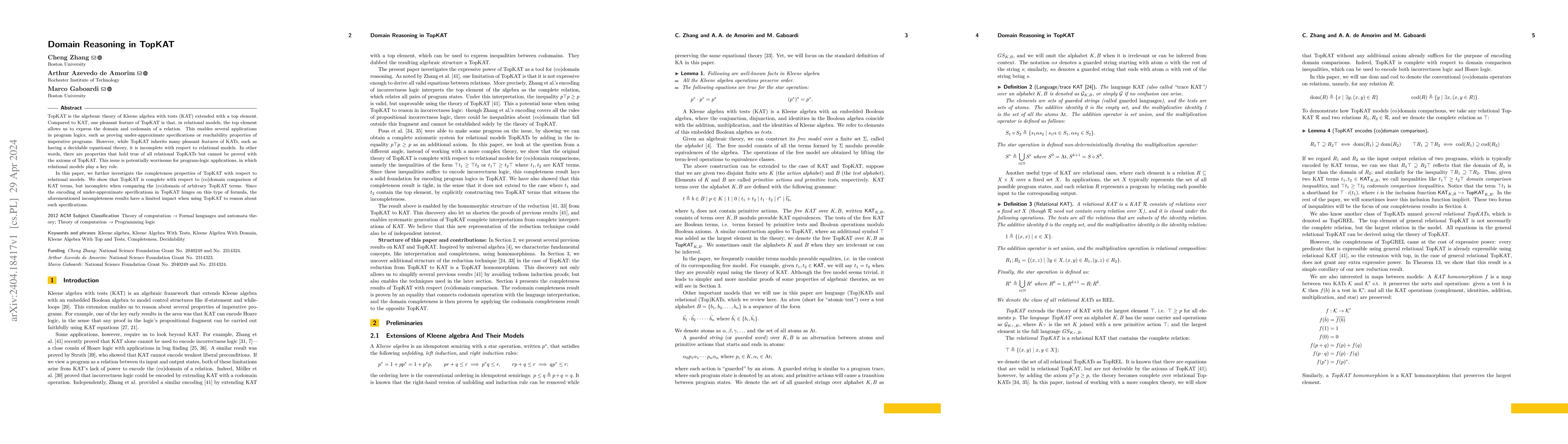 Thumbnail for Domain Reasoning in TopKAT
