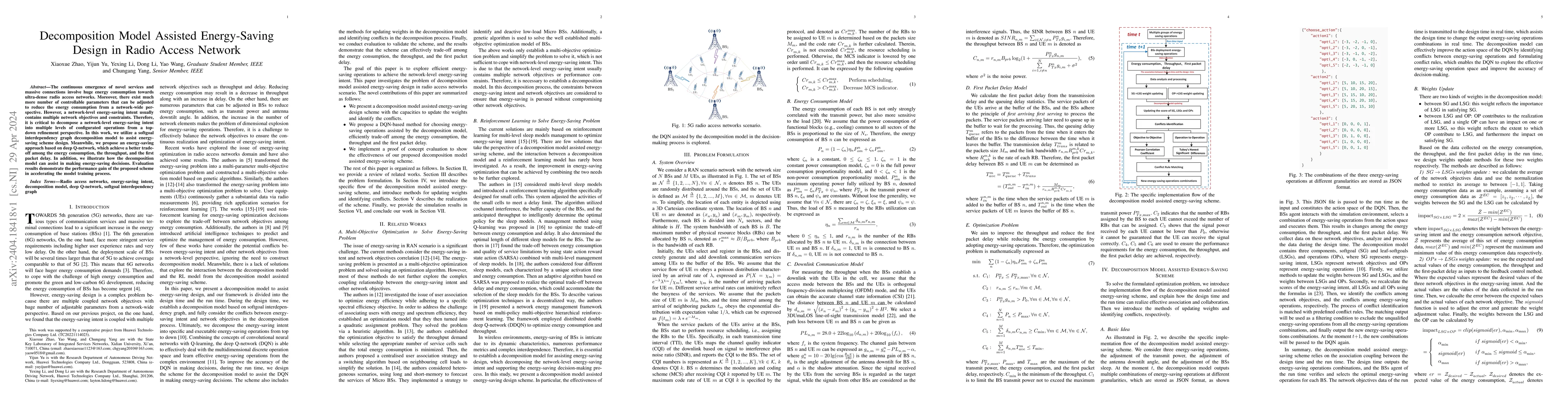 Thumbnail for Decomposition Model Assisted Energy-Saving Design in Radio Access
  Network