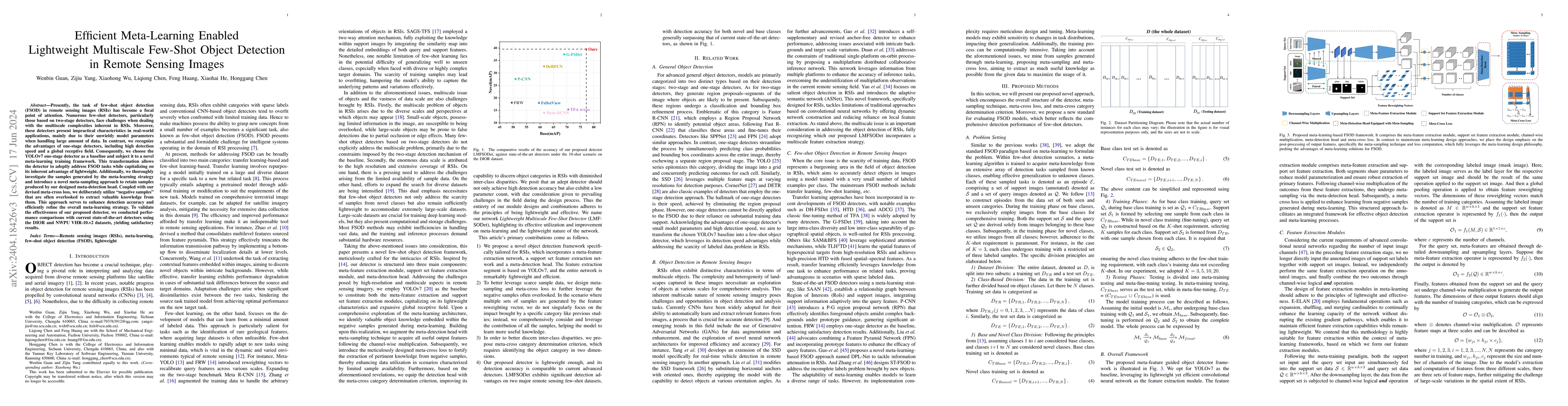 Thumbnail for Efficient Meta-Learning Enabled Lightweight Multiscale Few-Shot Object
  Detection in Remote Sensing Images
