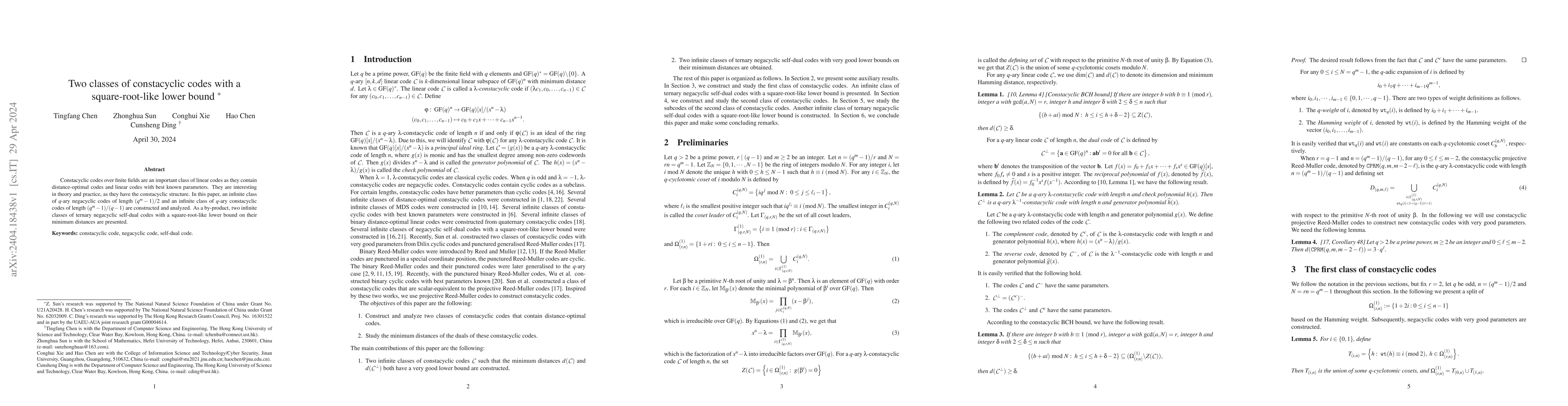 Thumbnail for Two classes of constacyclic codes with a square-root-like lower bound