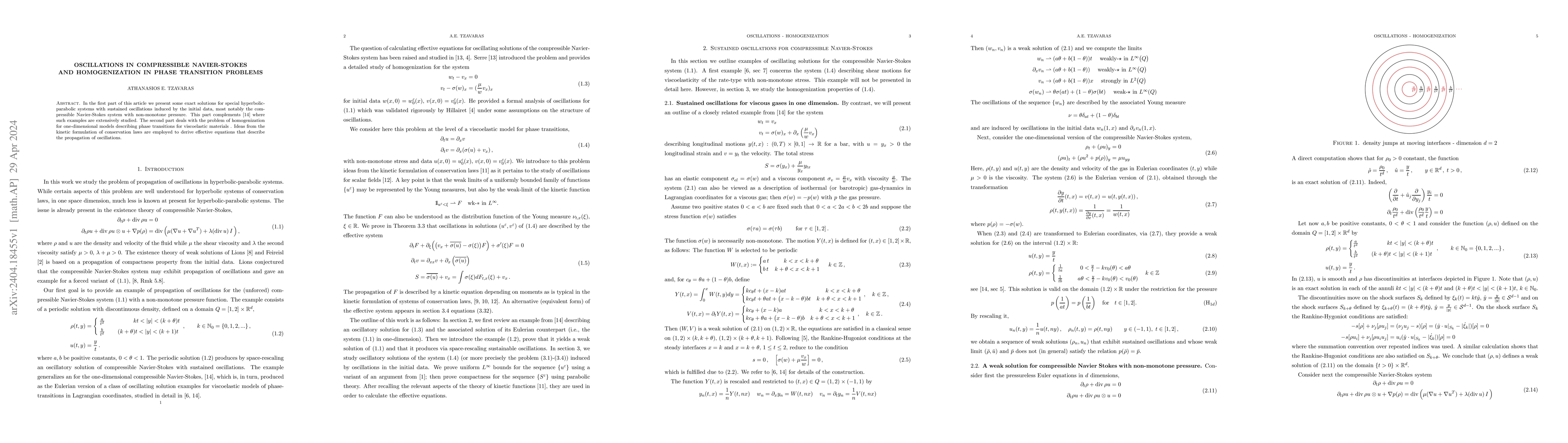 Thumbnail for Oscillations in Compressible Navier-Stokes and Homogenization in Phase
  Transition problems