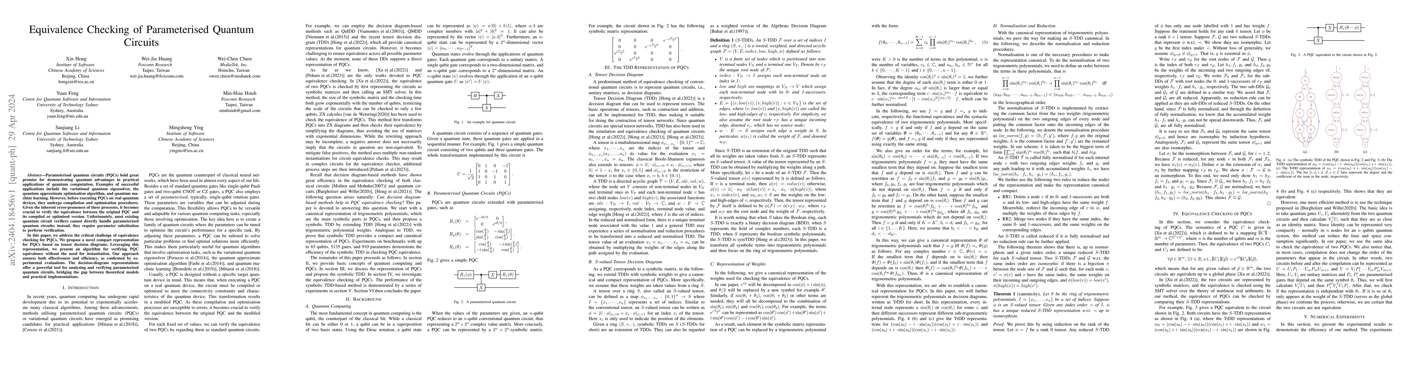 Thumbnail for Equivalence Checking of Parameterised Quantum Circuits