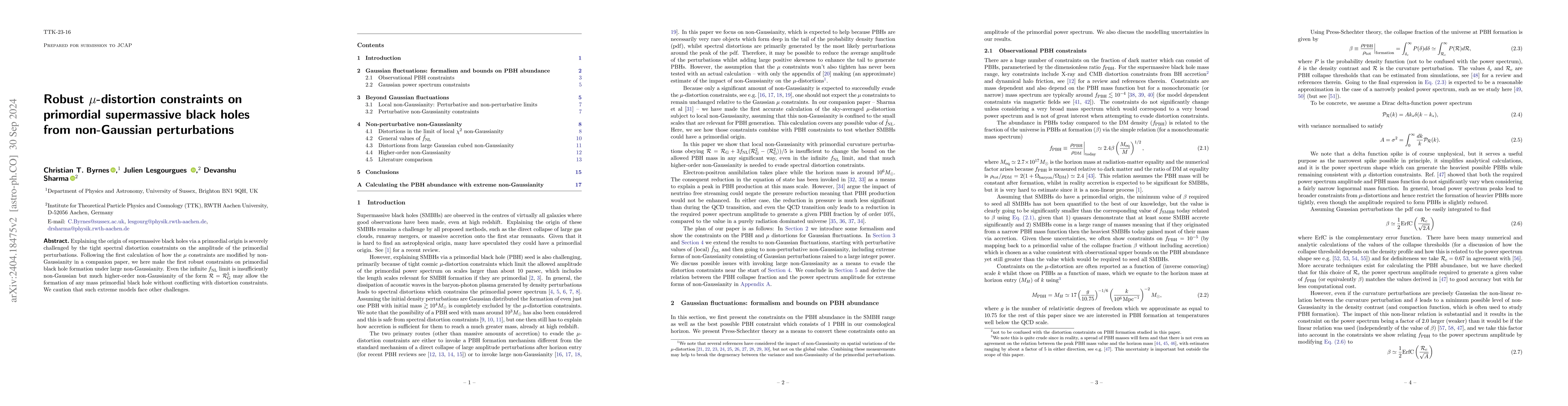 Thumbnail for Robust $\mu$-distortion constraints on primordial supermassive black
  holes from non-Gaussian perturbations