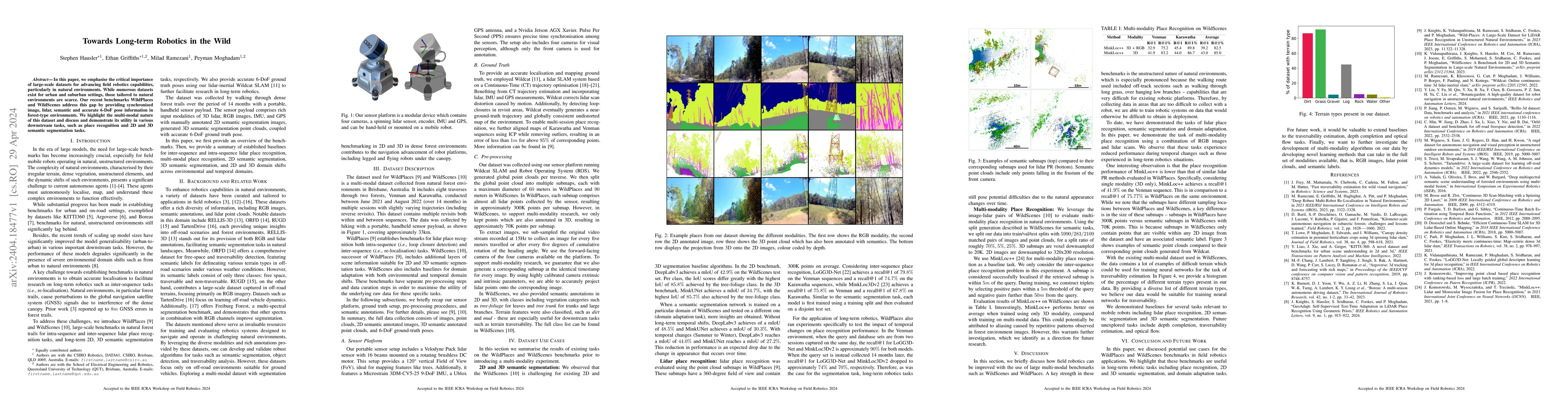 Thumbnail for Towards Long-term Robotics in the Wild
