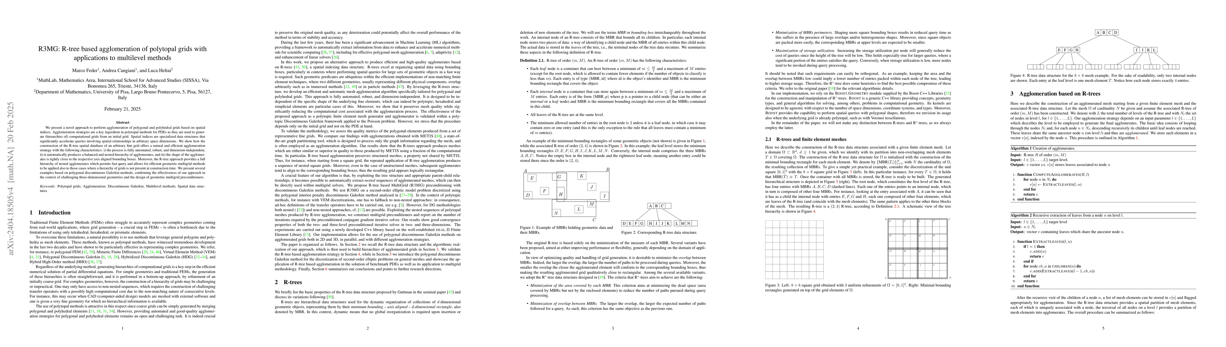 Thumbnail for R3MG: R-tree based agglomeration of polytopal grids with applications to
  multilevel methods