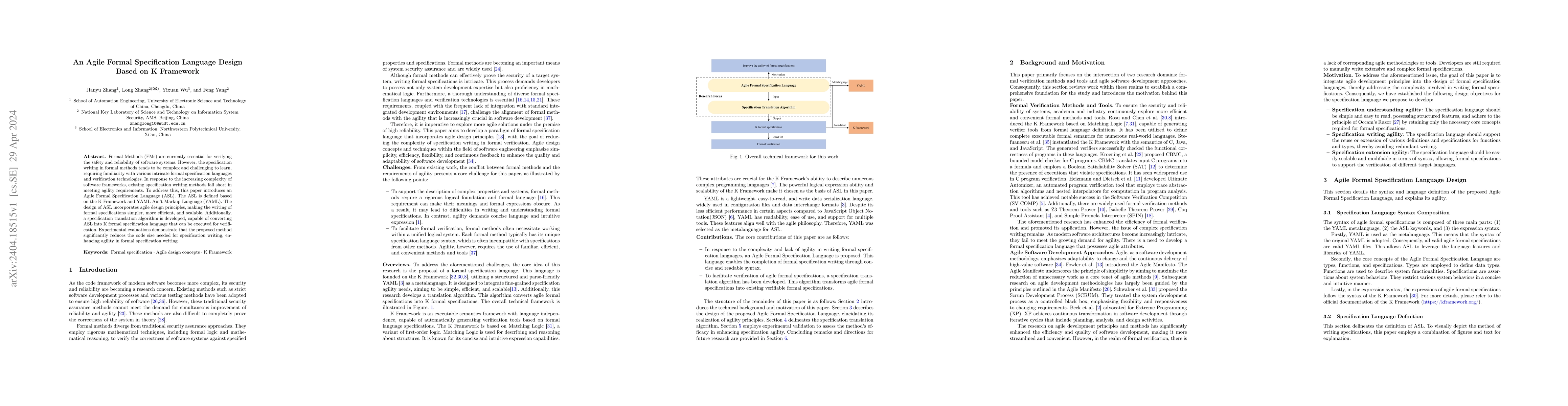 Thumbnail for An Agile Formal Specification Language Design Based on K Framework