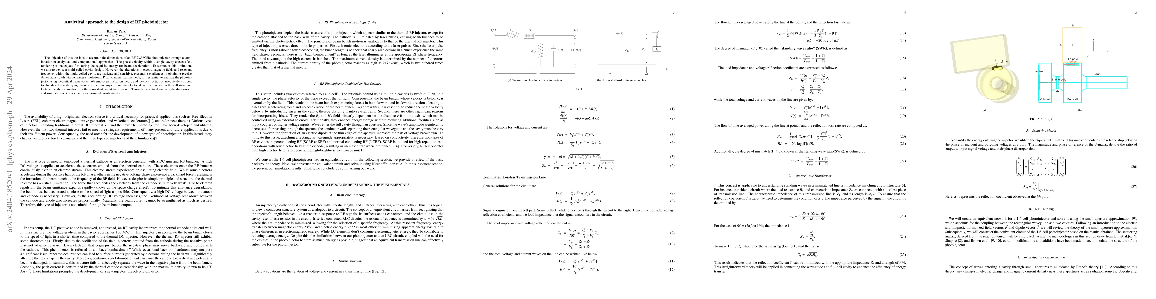 Thumbnail for Analytical approach to the design of RF photoinjector