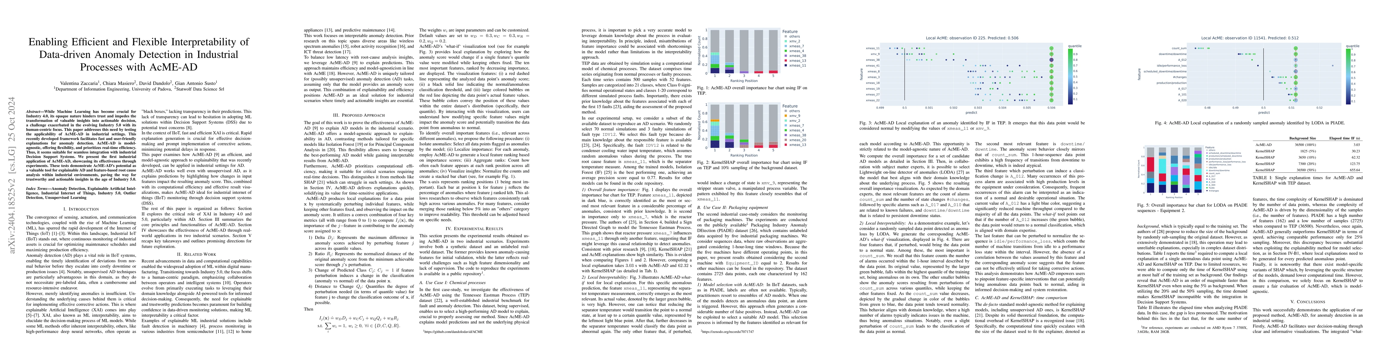 Thumbnail for Enabling Efficient and Flexible Interpretability of Data-driven Anomaly
  Detection in Industrial Processes with AcME-AD