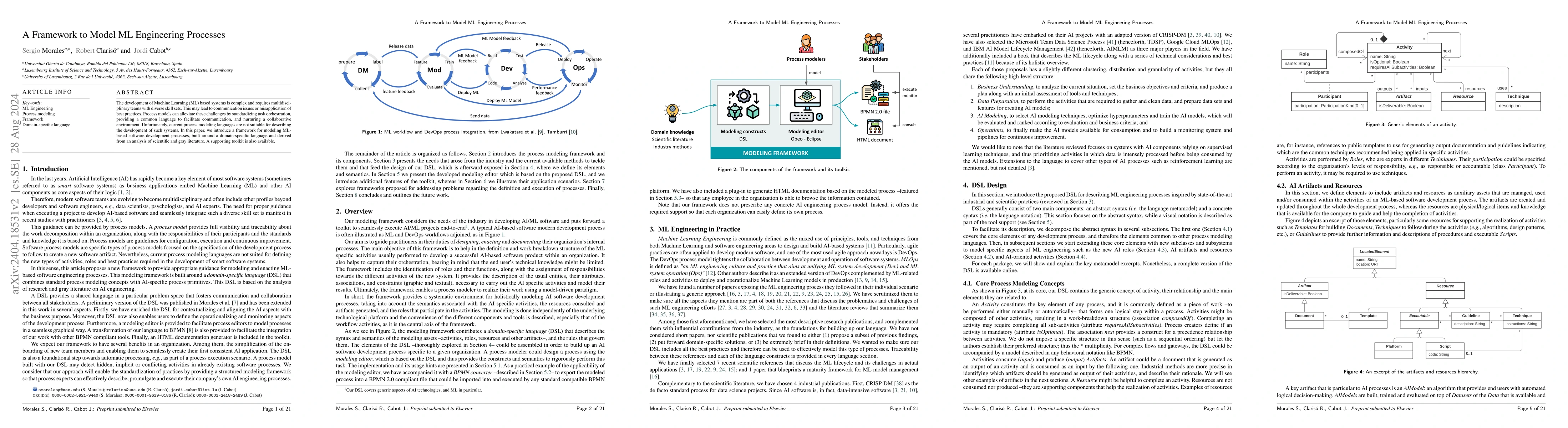 Thumbnail for A Framework to Model ML Engineering Processes
