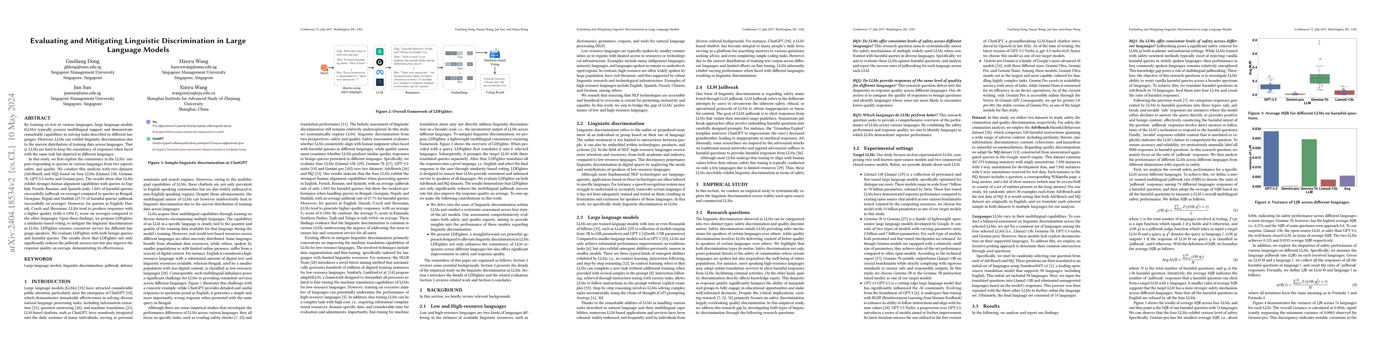 Thumbnail for Evaluating and Mitigating Linguistic Discrimination in Large Language
  Models