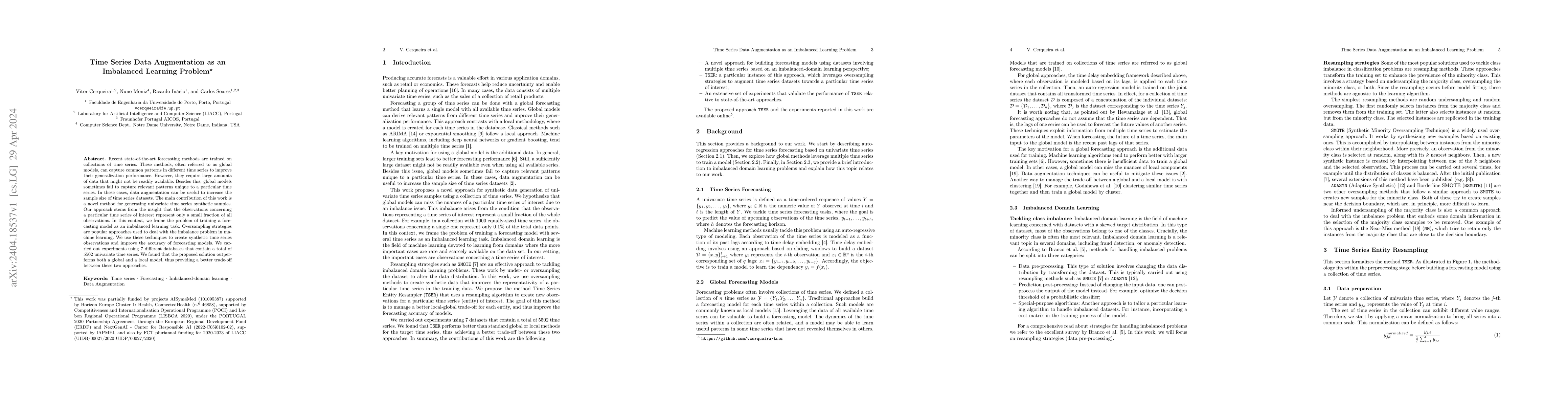 Thumbnail for Time Series Data Augmentation as an Imbalanced Learning Problem