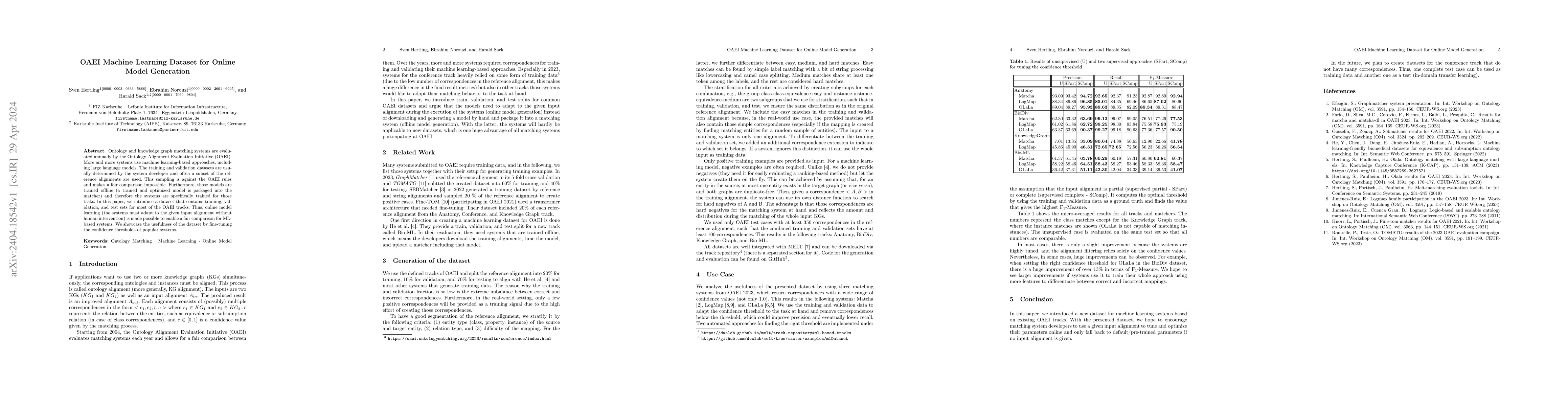 Thumbnail for OAEI Machine Learning Dataset for Online Model Generation