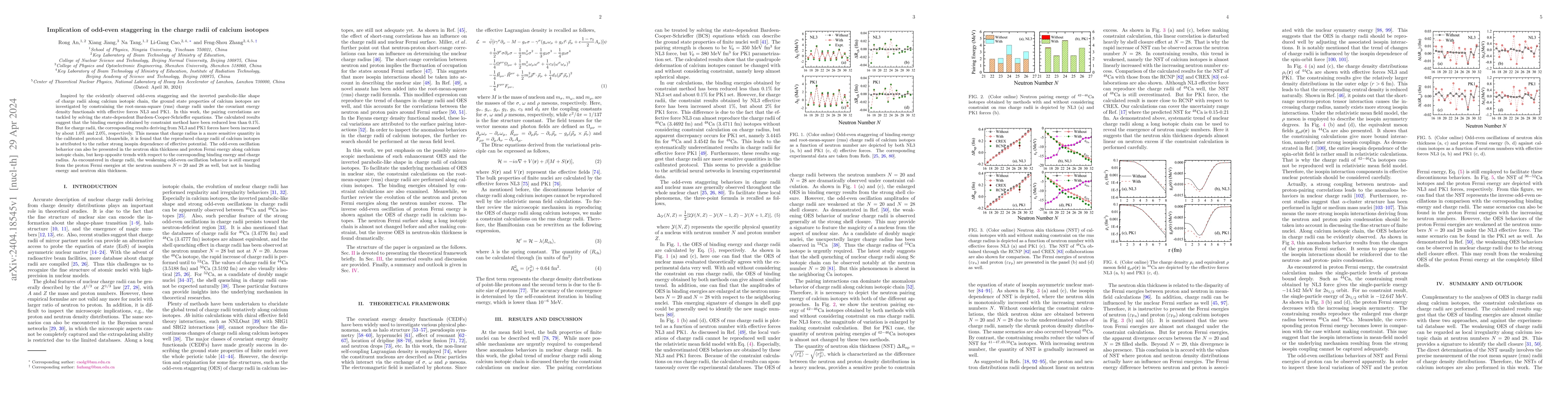 Thumbnail for Implication of odd-even staggering in the charge radii of calcium
  isotopes