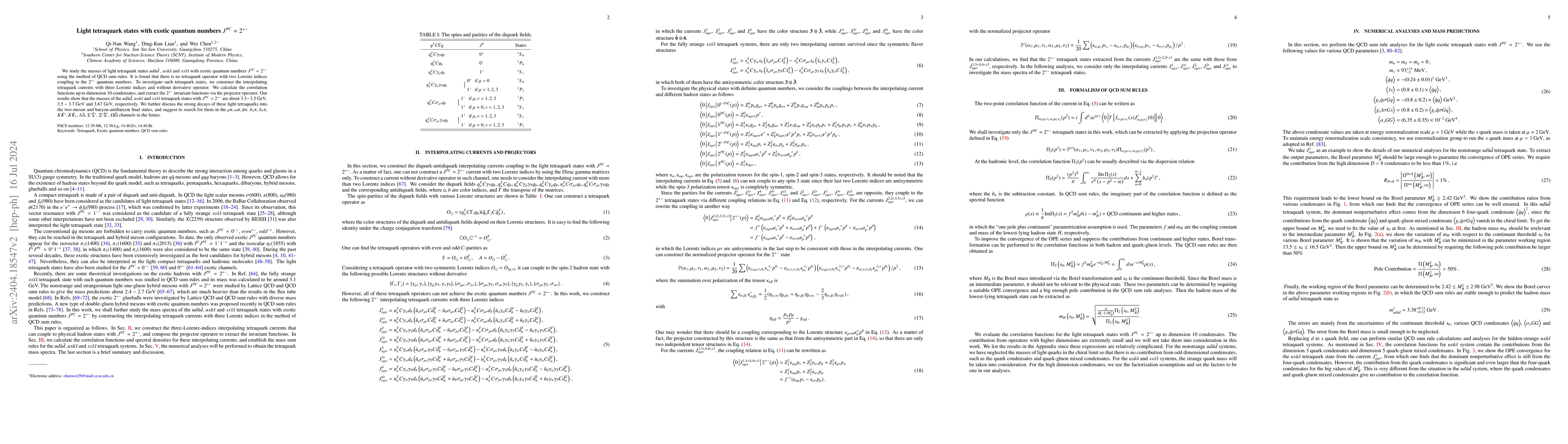 Thumbnail for Light tetraquark states with exotic quantum numbers $J^{PC}=2^{+-}$