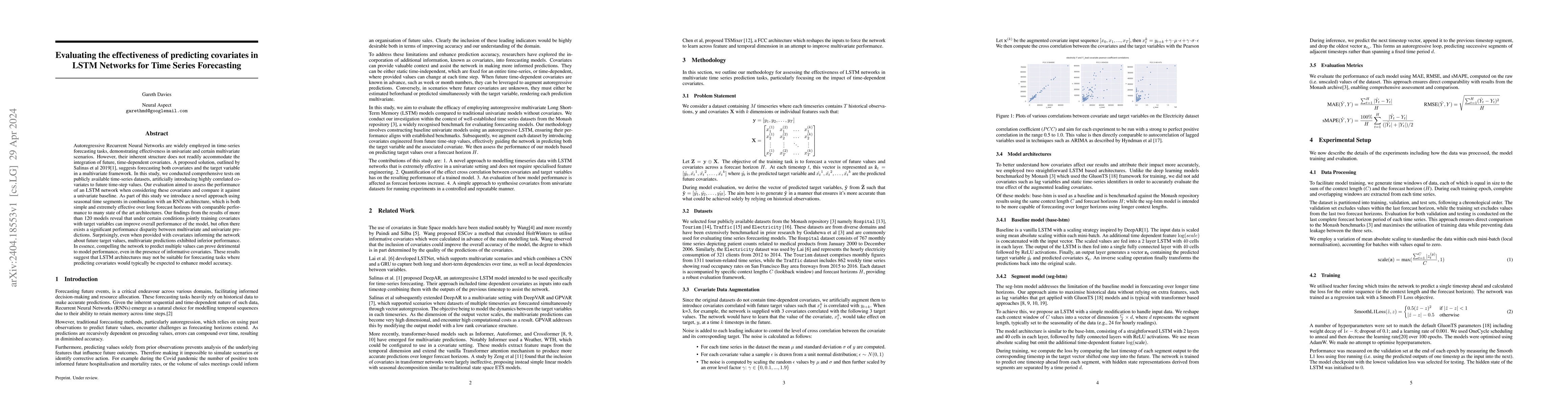 Thumbnail for Evaluating the effectiveness of predicting covariates in LSTM Networks
  for Time Series Forecasting