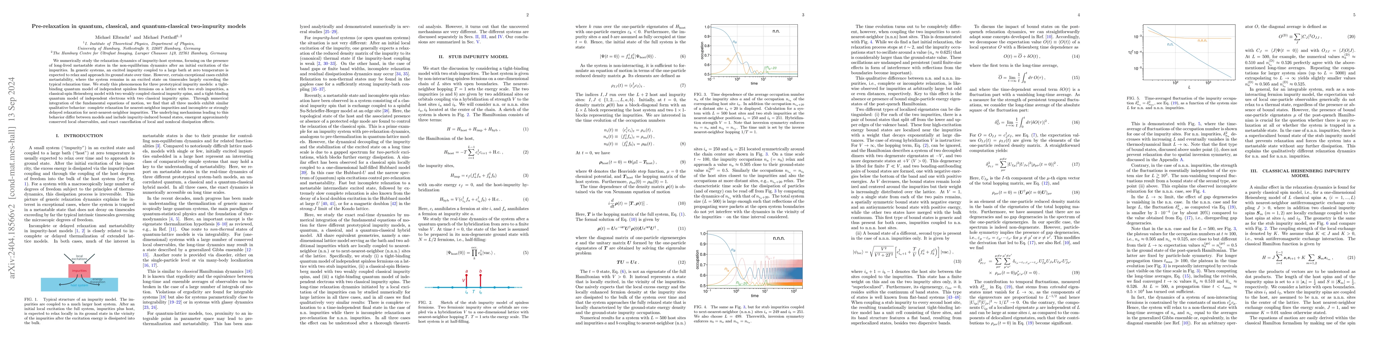 Thumbnail for Pre-relaxation in quantum, classical, and quantum-classical two-impurity
  models