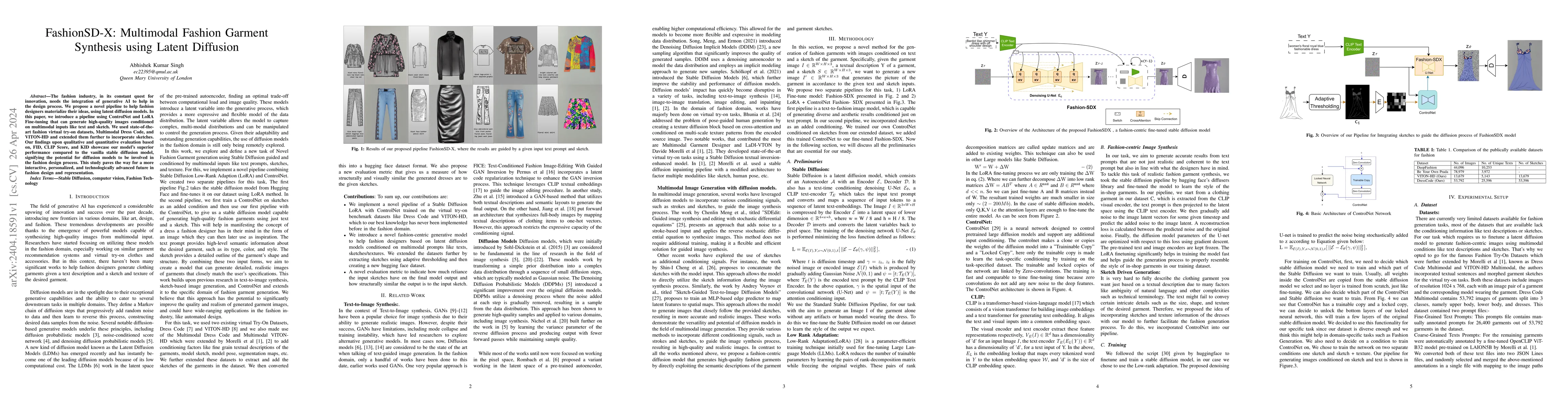 Thumbnail for FashionSD-X: Multimodal Fashion Garment Synthesis using Latent Diffusion