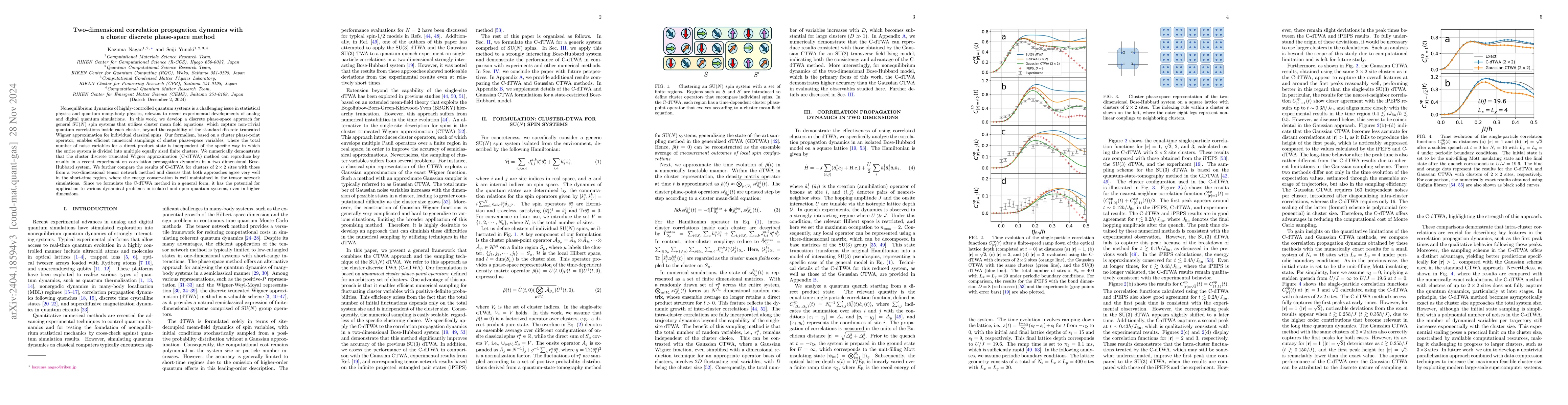 Thumbnail for Two-dimensional correlation propagation dynamics with a cluster discrete
  phase-space method