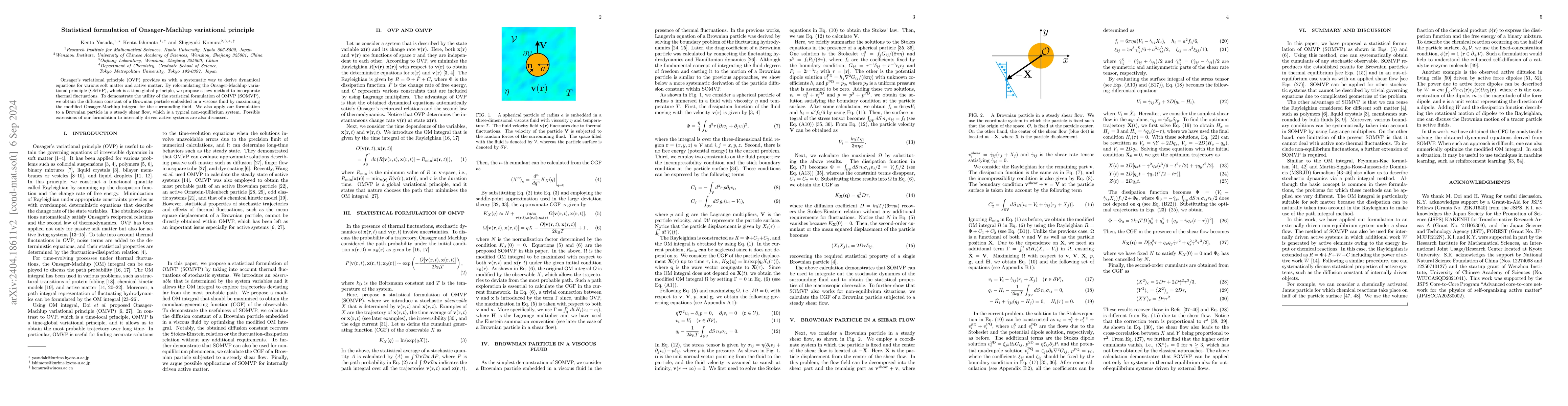 Thumbnail for Statistical formulation of Onsager-Machlup variational principle