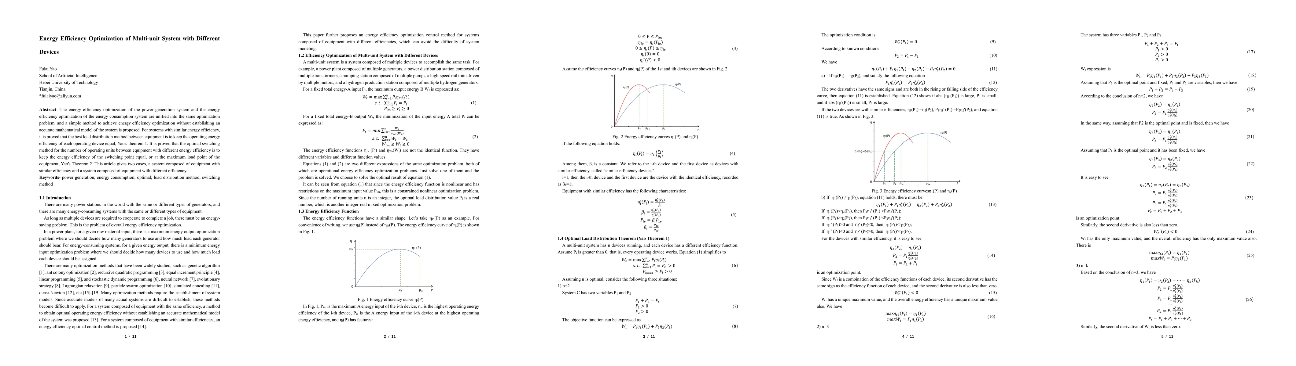 Thumbnail for Energy Efficiency Optimization of Multi-unit System with Different
  Devices