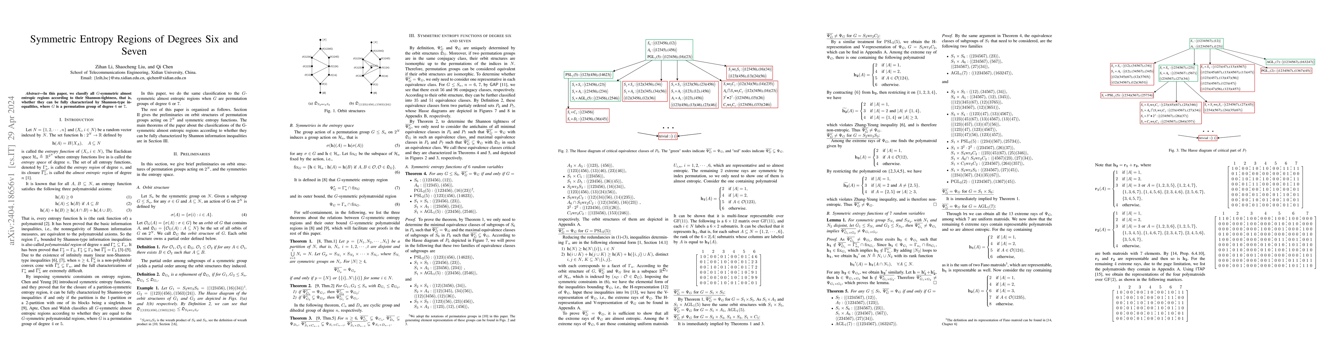 Thumbnail for Symmetric Entropy Regions of Degrees Six and Seven
