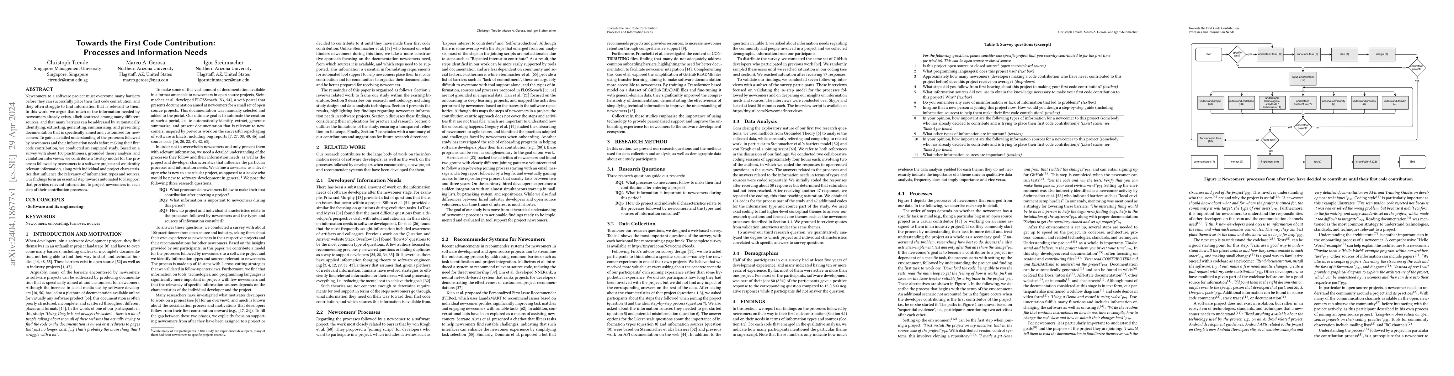 Thumbnail for Towards the First Code Contribution: Processes and Information Needs