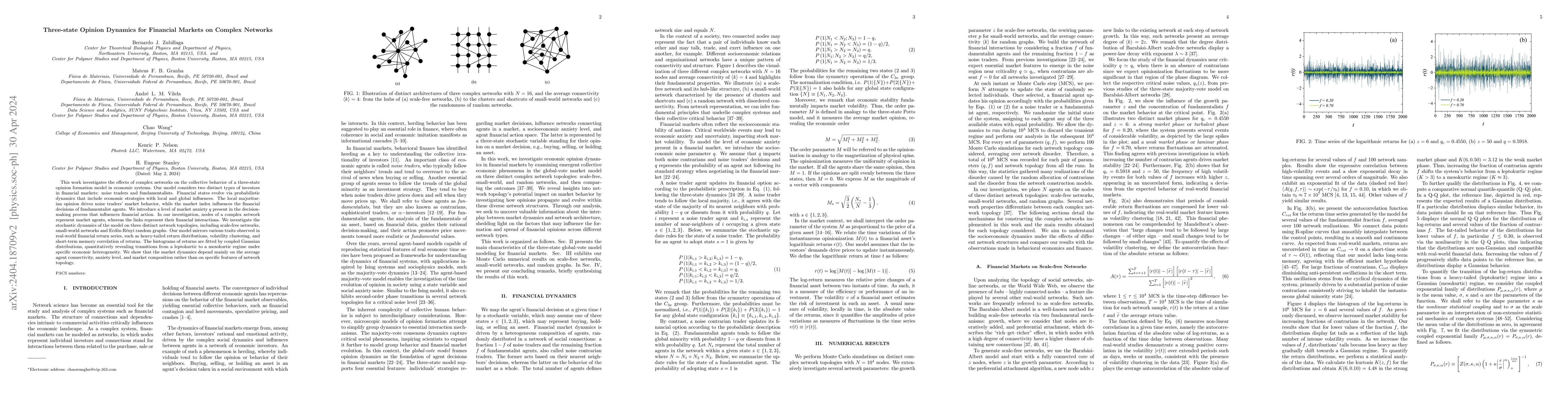 Thumbnail for Three-state Opinion Dynamics for Financial Markets on Complex Networks