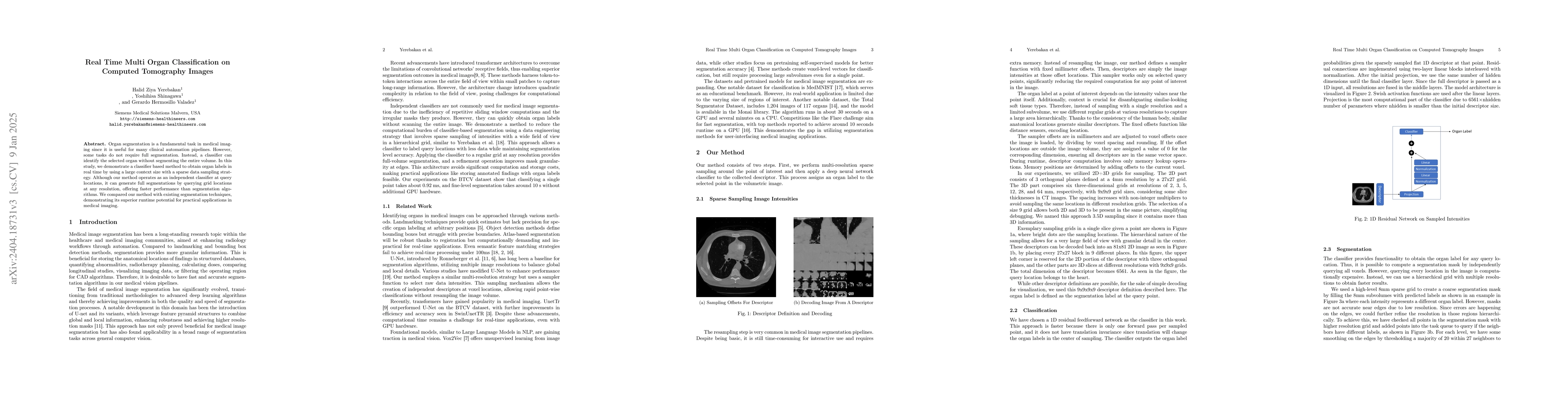 Thumbnail for Real Time Multi Organ Classification on Computed Tomography Images