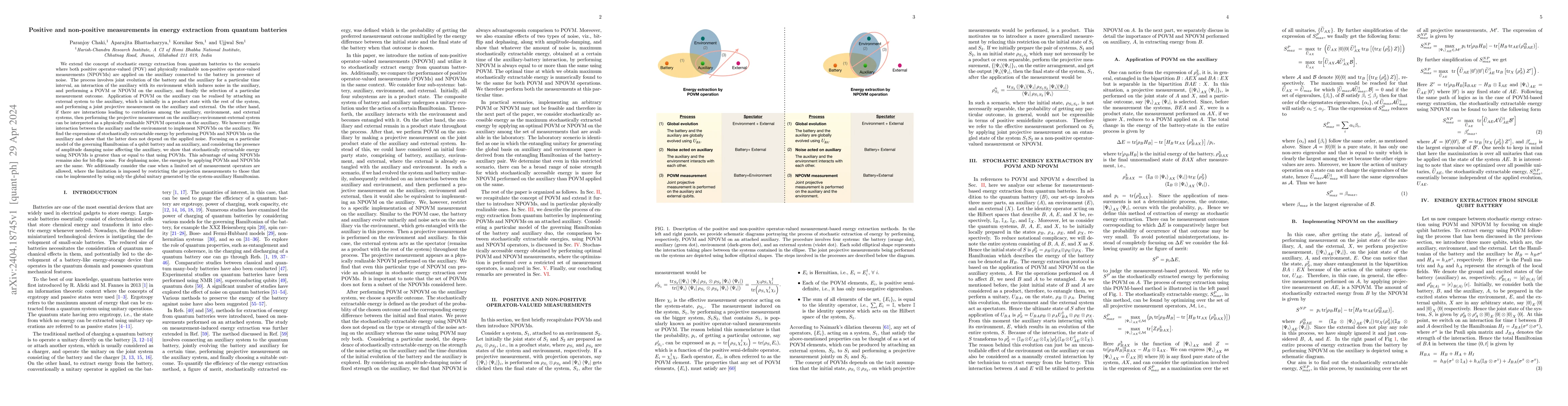 Thumbnail for Positive and non-positive measurements in energy extraction from quantum
  batteries