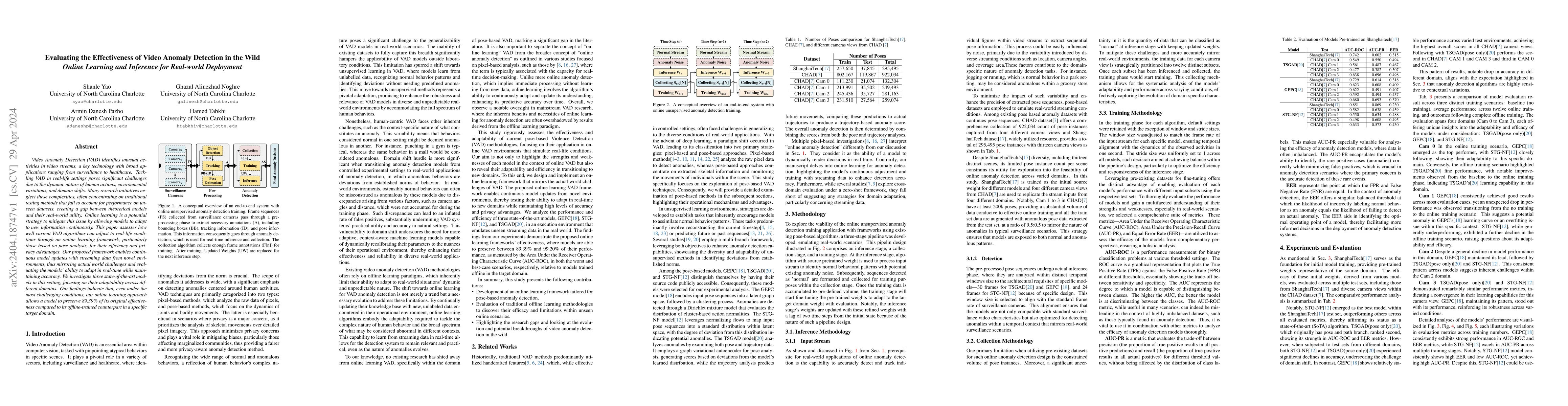 Thumbnail for Evaluating the Effectiveness of Video Anomaly Detection in the Wild:
  Online Learning and Inference for Real-world Deployment