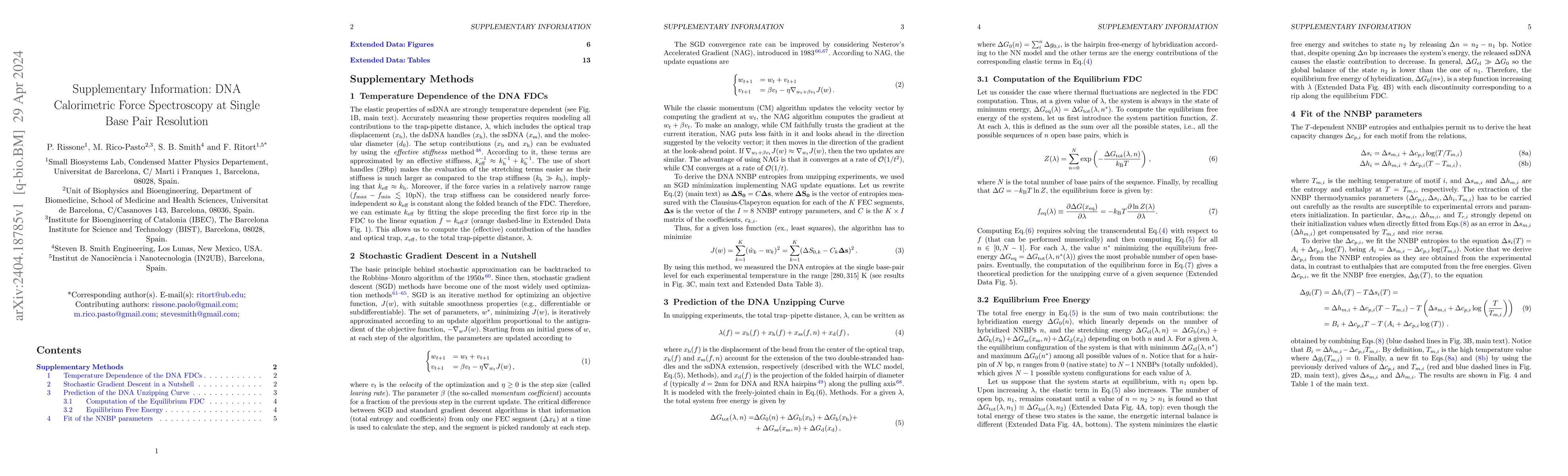 Thumbnail for DNA Calorimetric Force Spectroscopy at Single Base Pair Resolution