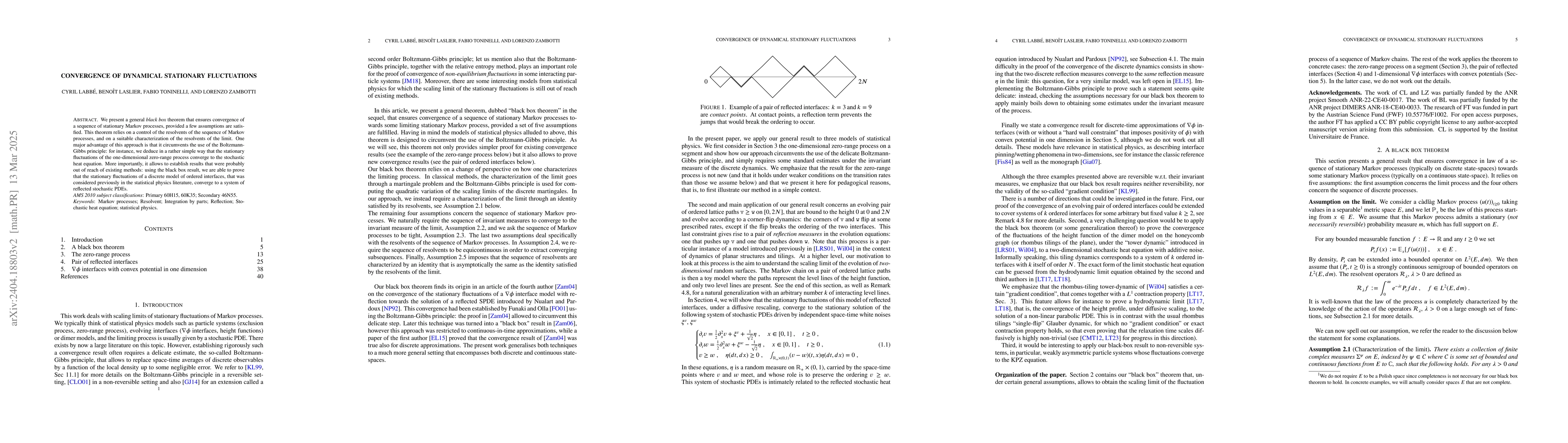 Thumbnail for Convergence of dynamical stationary fluctuations